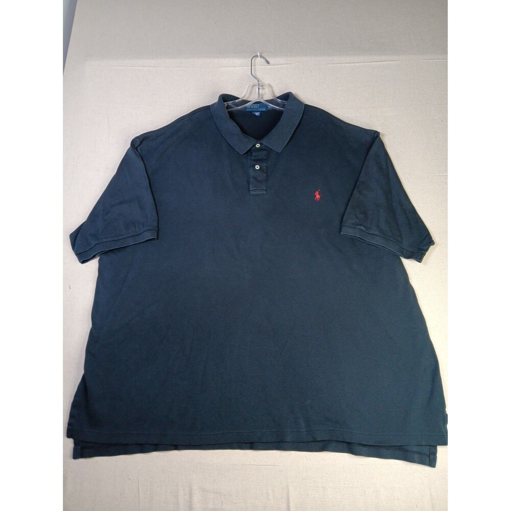 Polo Ralph Lauren Short Sleeve Golf Polo Shirt 3XLT Black 100% Cotton EUC